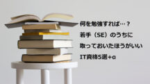 若手（SE）のうちに取っておいたほうがいいIT資格5選+α｜現役SIer勤務のSEが紹介します